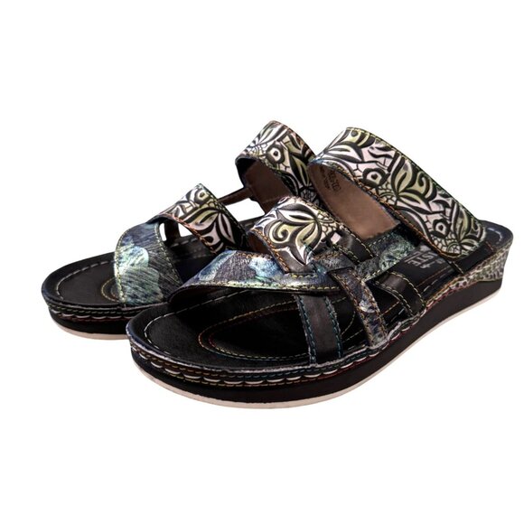Artiste Caiman Slide Sandal Size 37 US 6.5-7 Black Muli NWB - Picture 14 of 16